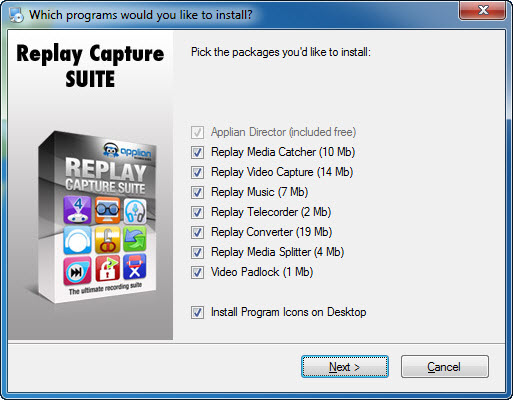 Choose Suite Programs to Install