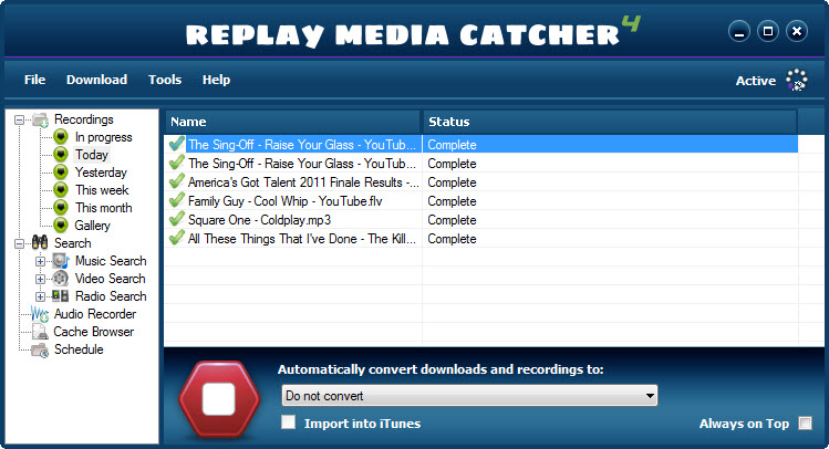 Click to view Replay Media Catcher 4.4.1 screenshot