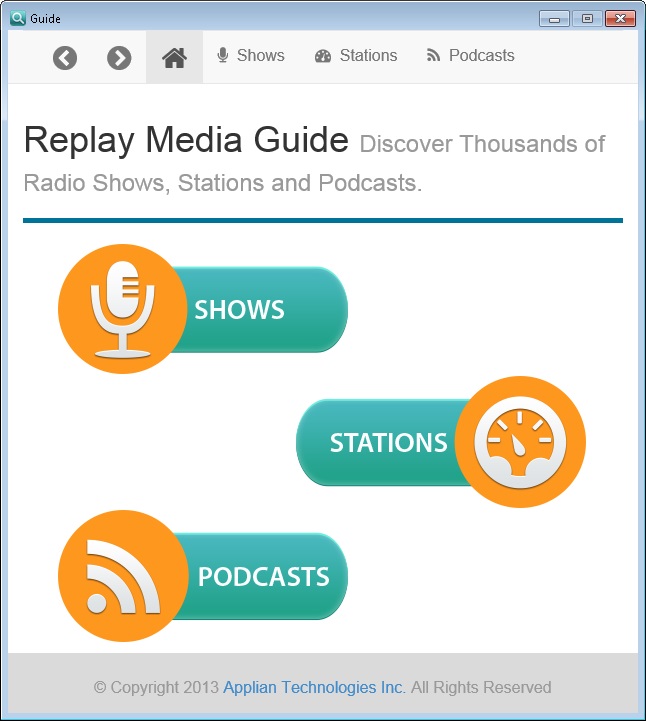 Replay Media Guide for Replay Radio 9