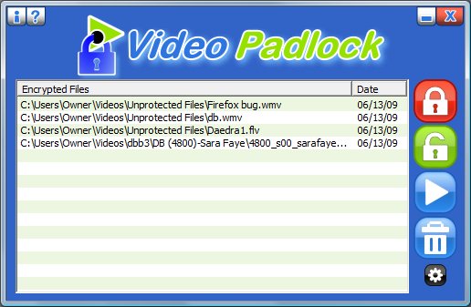 Video Padlock interface