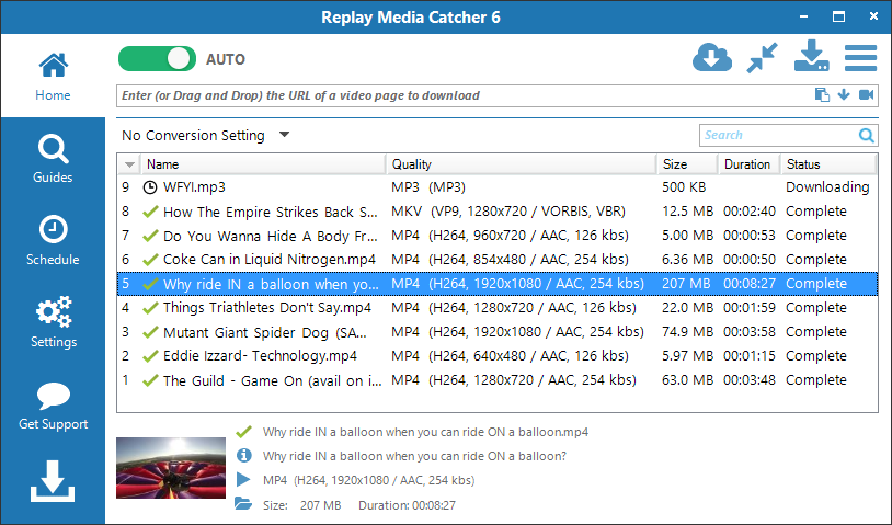 replay media catcher 7 not capturing youtube video